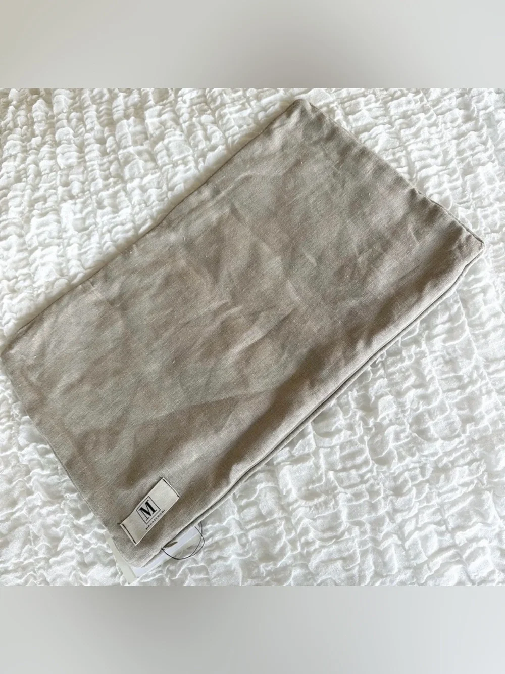 NWT Magaschoni Linen Embroidered Lumbar Pillow Cover 12x20 Pink